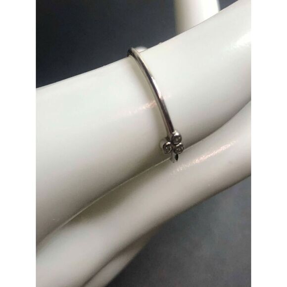 3570 Sterling silver signed 925 SU CH CZ trio band ring sz 7.5 - Picture 2 of 2